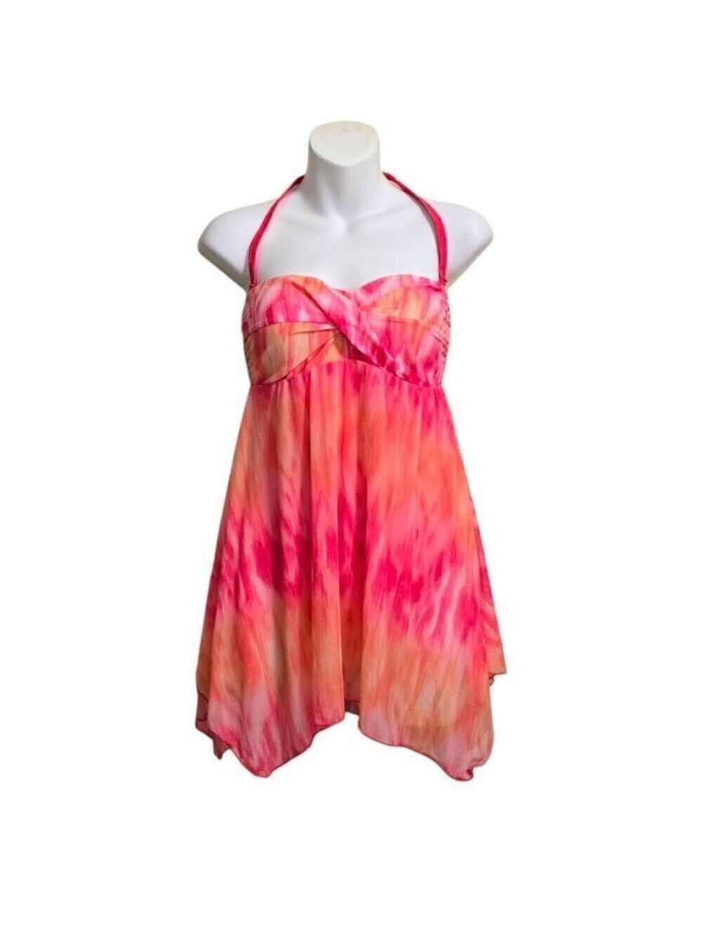 Sweet Escape Tie Dye Halter Neck One Piece Swimsuit Sz 8